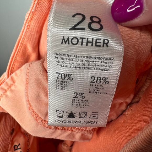 Mother Orange Looker Crop Dye-Tangelo Jeans Size 28 - Picture 4 of 8